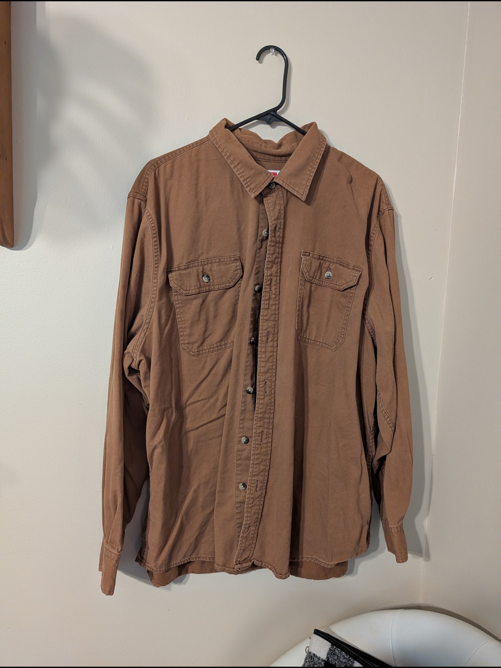 Brown Button-Up Wrangler Shirt